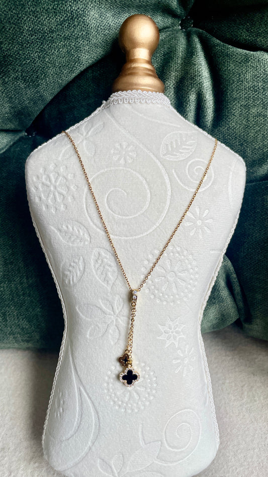Elegantes Kleeblatt Y-Kette | Hochwertiger Schmuck