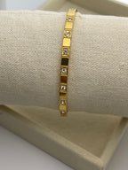 Klassische Grazie Goldblitz Armreif | Premium Schmuck