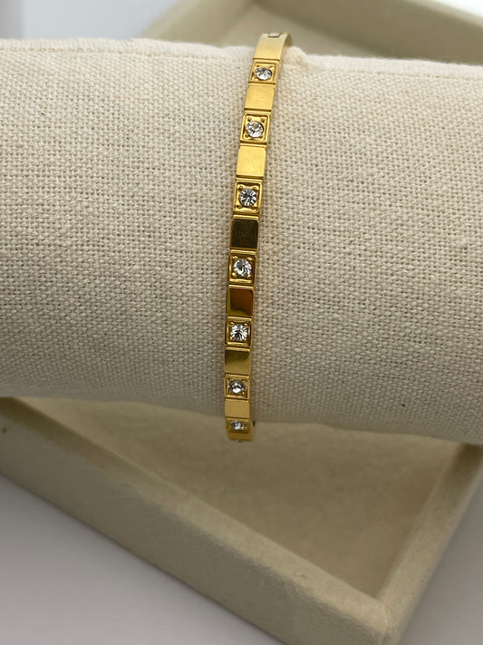 Klassische Grazie Goldblitz Armreif | Premium Schmuck