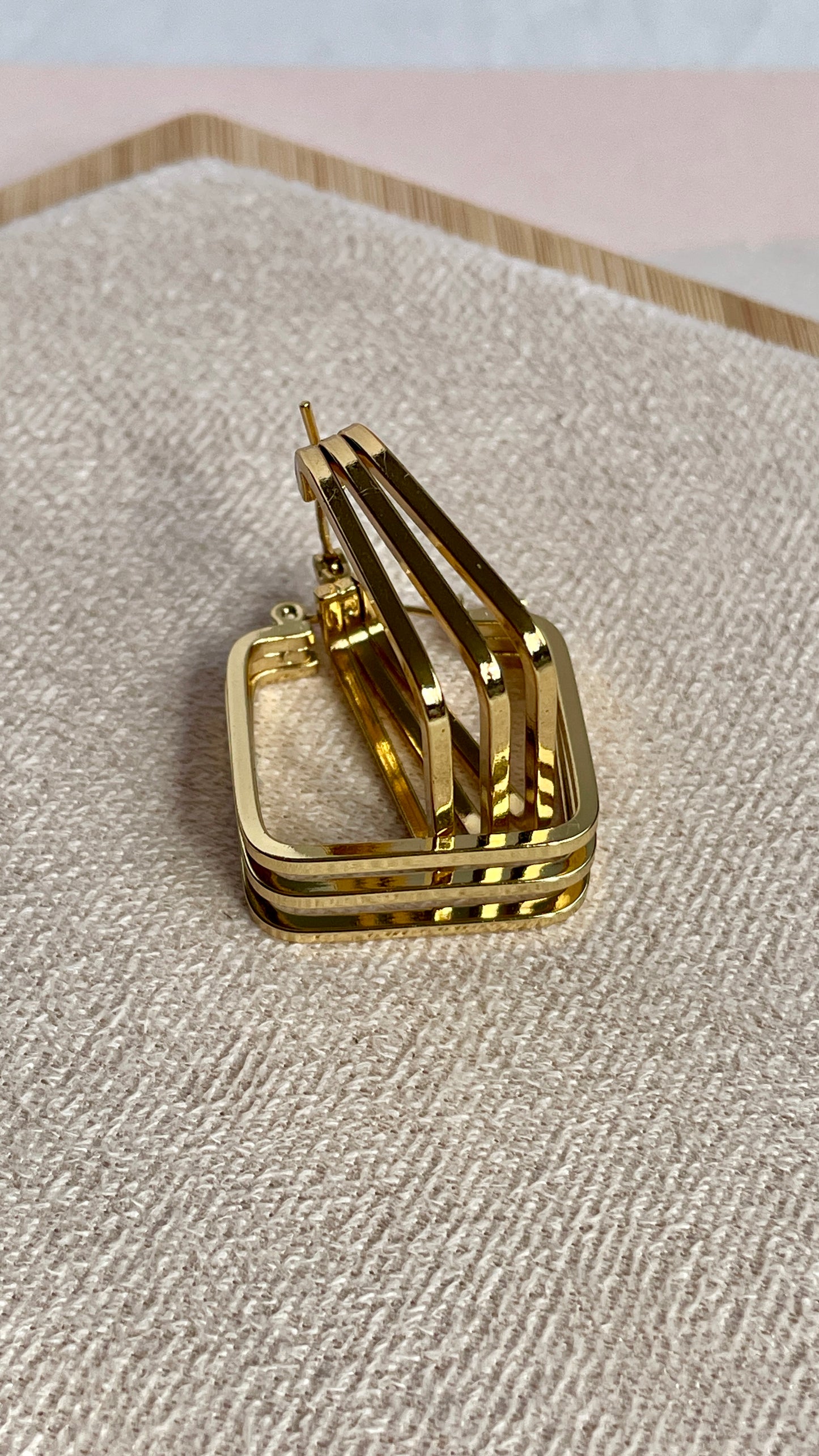 Geometrische Dreifach-Creolen | Stilvoller Schmuck