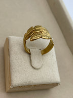 Goldener Lorbeerblatt Ring | Hochwertiger Schmuck