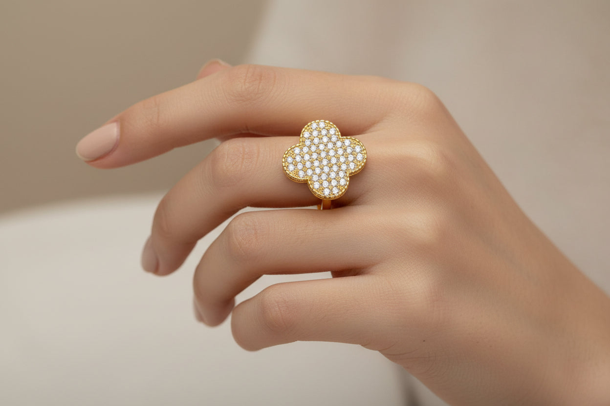 Glücksklee Ring | Hochwertiger Schmuck