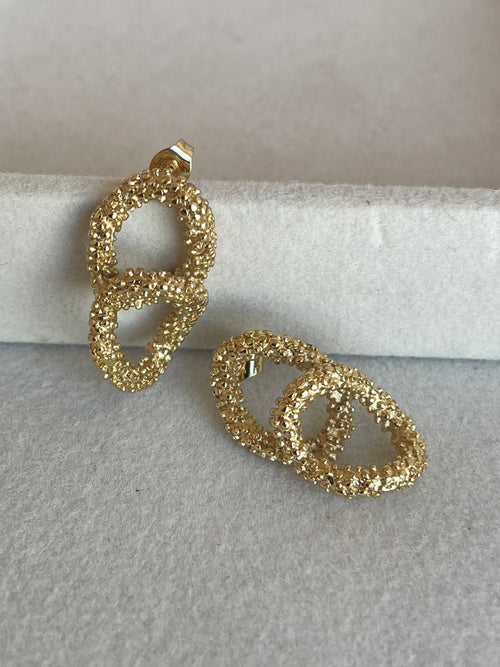 Kaviargold Ohrringe | Luxus Schmuck mit Textur