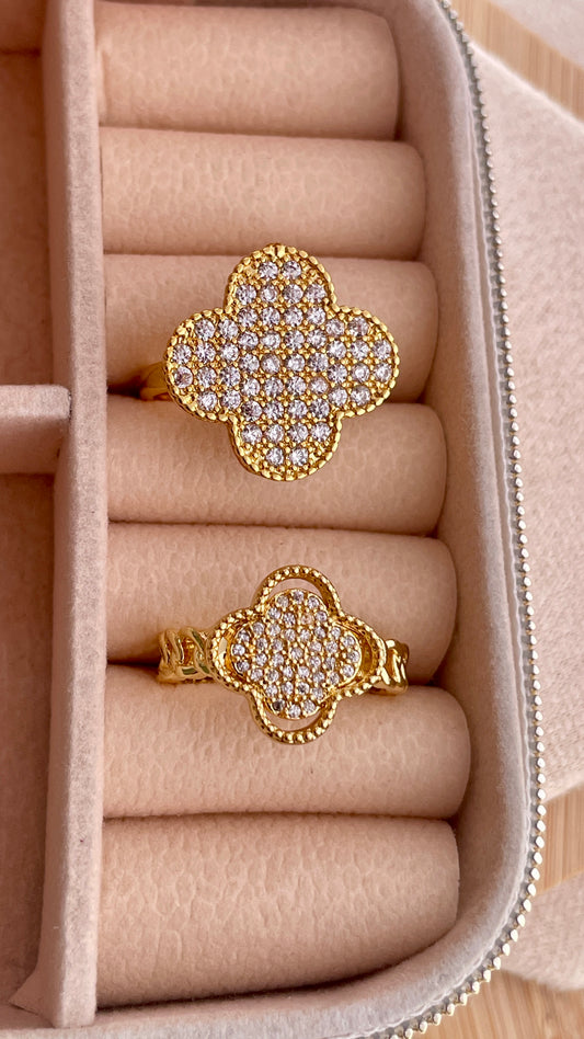 Funkelnder Glücksklee Ring | Hochwertiger Schmuck