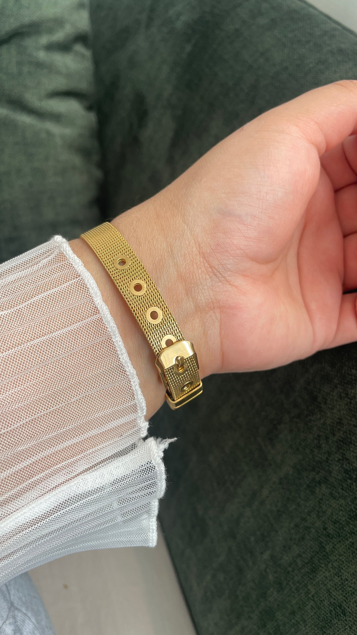 Aurelia Mesh-Armband | Eleganter Goldschmuck