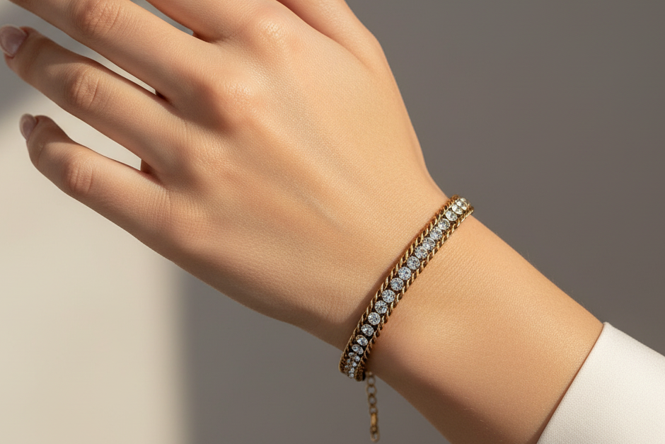 Diamant Twist Tennisarmband
