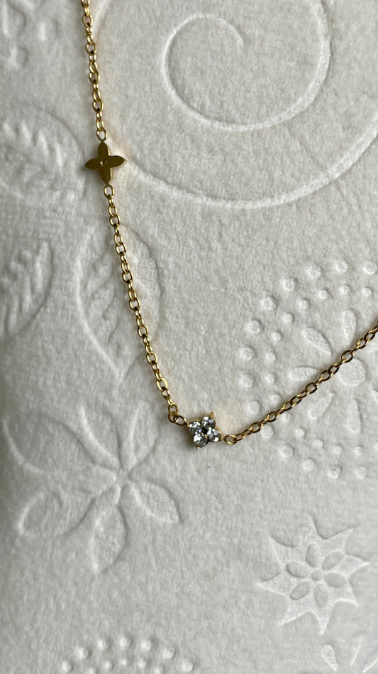 Glücksklee Funkeln Halskette | Eleganter Schmuck