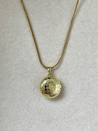 Blüten Medaillon Halskette | Eleganter Schmuck