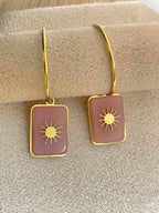 Sonnenstrahl Rosa Ohrhänger | Hochwertiger Schmuck