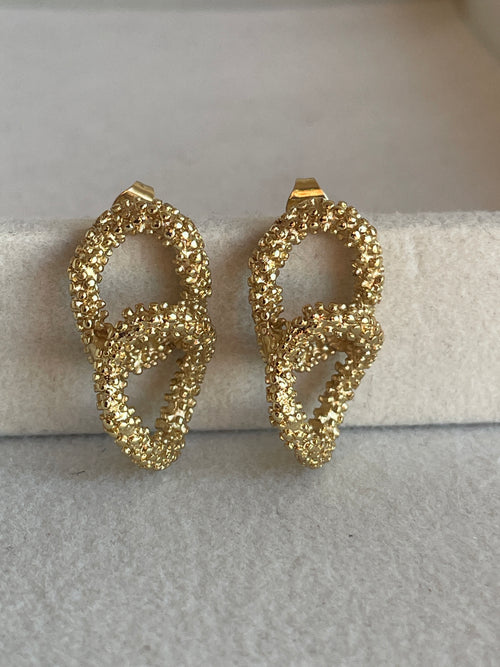 Kaviargold Ohrringe | Luxus Schmuck mit Textur