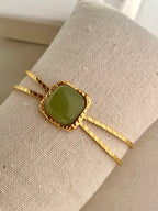 Smaragdgrüner Eleganz Armreif | Premium Schmuck