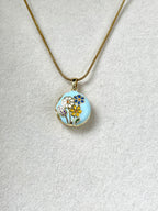 Blüten Medaillon Halskette | Eleganter Schmuck