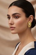 Goldene Perlen-Wellen Ohrringe | Hochwertiger Schmuck