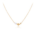 Goldene Delfin-Halskette mit Perle – “Ozean Delfin”