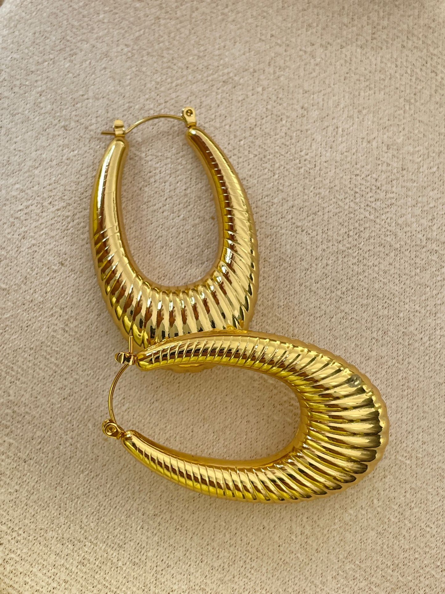Ovale lange Ohrhänger | Eleganter Schmuck