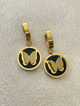 Runde Schmetterlings-Creolen | Eleganter Schmuck