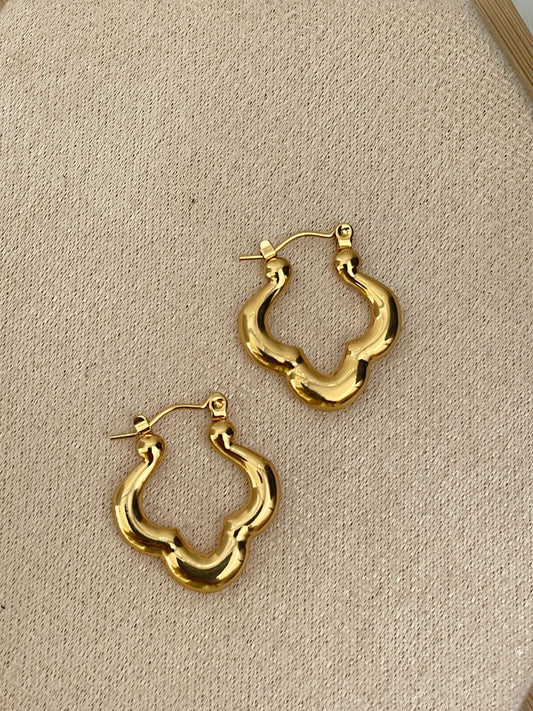 Geometrische Creolen | 18K Vergoldet Schmuck