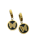Runde Schmetterlings-Creolen | Eleganter Schmuck