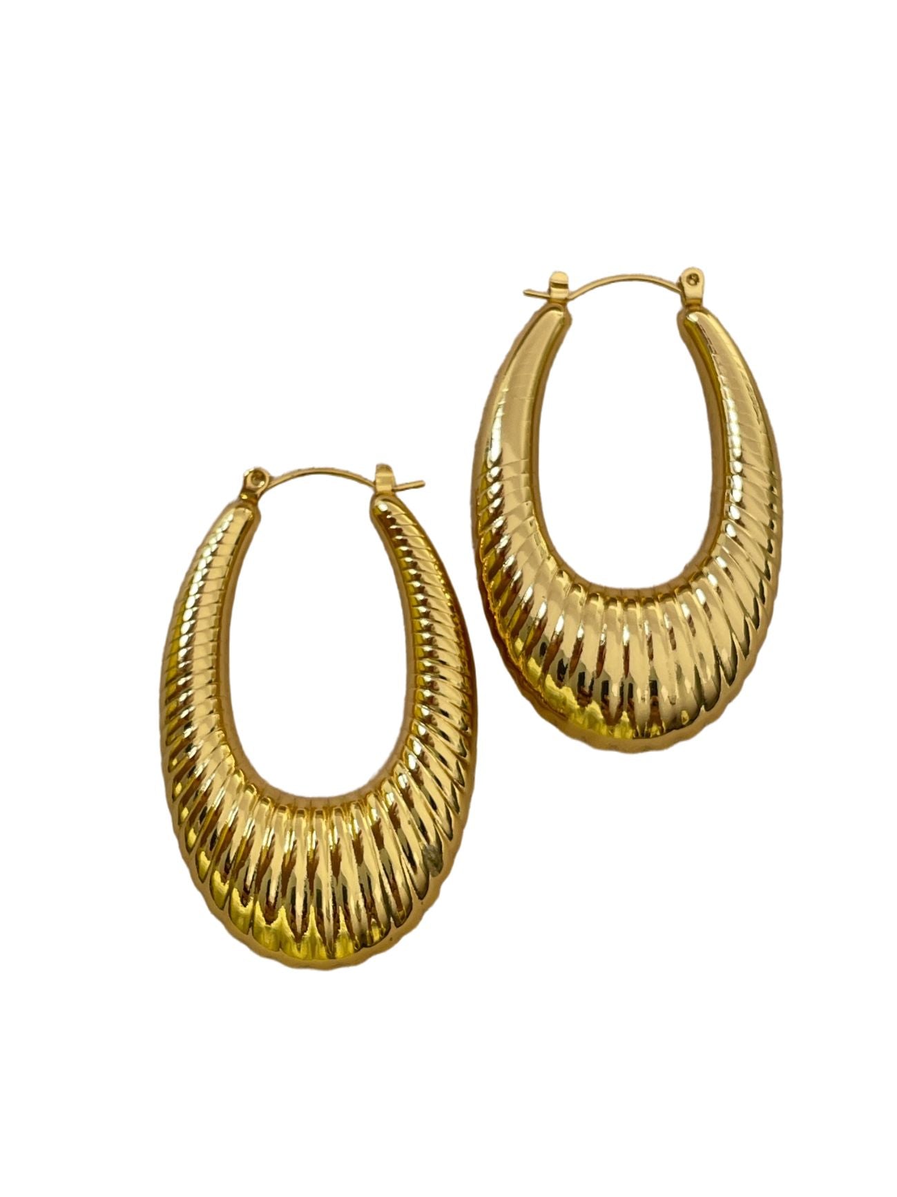 Ovale lange Ohrhänger | Eleganter Schmuck